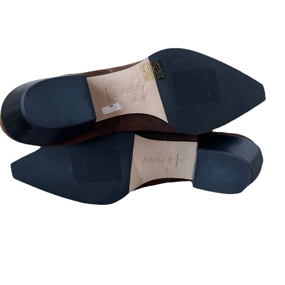 $695  Aeyde Agata Suede Ankle Ankle Boots in Tobacco Size 40 US 10 New - Picture 6 of 7